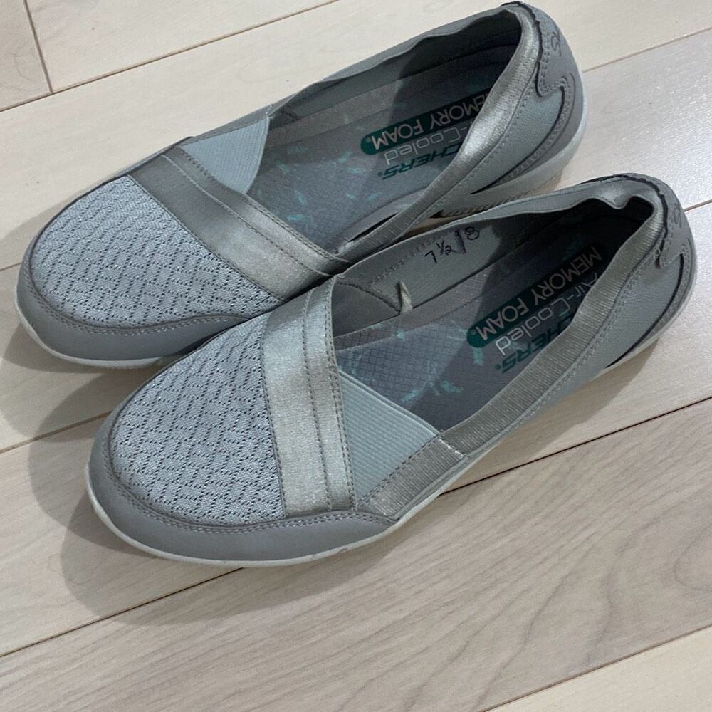 Skechers Be Lux Daylights 100026S Gray Casual Shoes Sneakers Size 8 Women’s